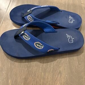 Vineyard Vines Florida Gators Sandals Flip Flops Blue Orange Men 8 NCAA Football